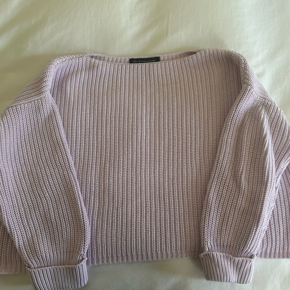 French Connection Light Purple Ribbed Sweater